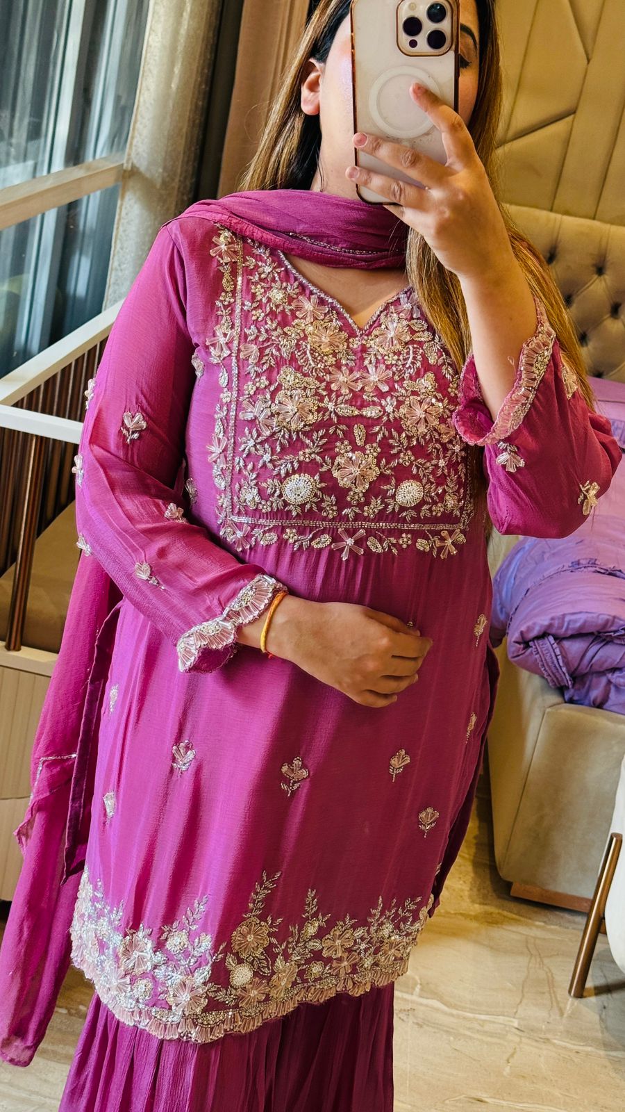Aarohi Sharara Set- Pink